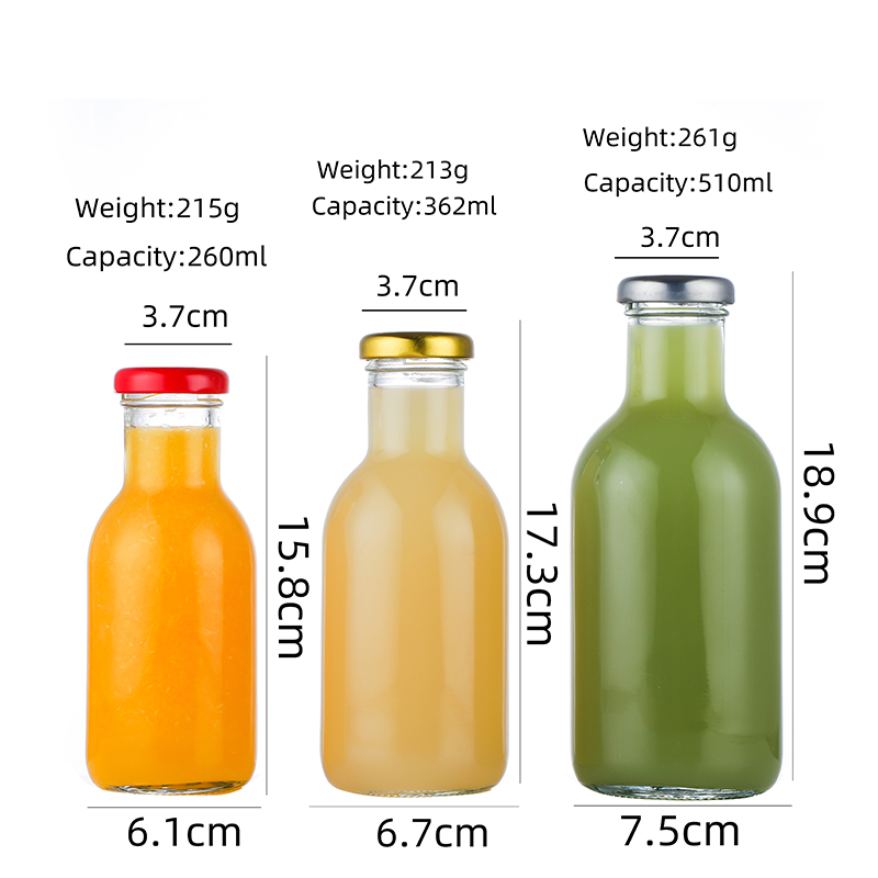 Custom Glass Juice Bottle,250ml,350ml,500ml