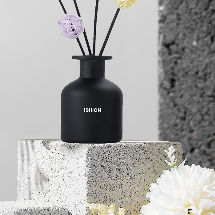 Custom Black Glass Diffuser Bottle,50ml,100ml,150ml,250ml
